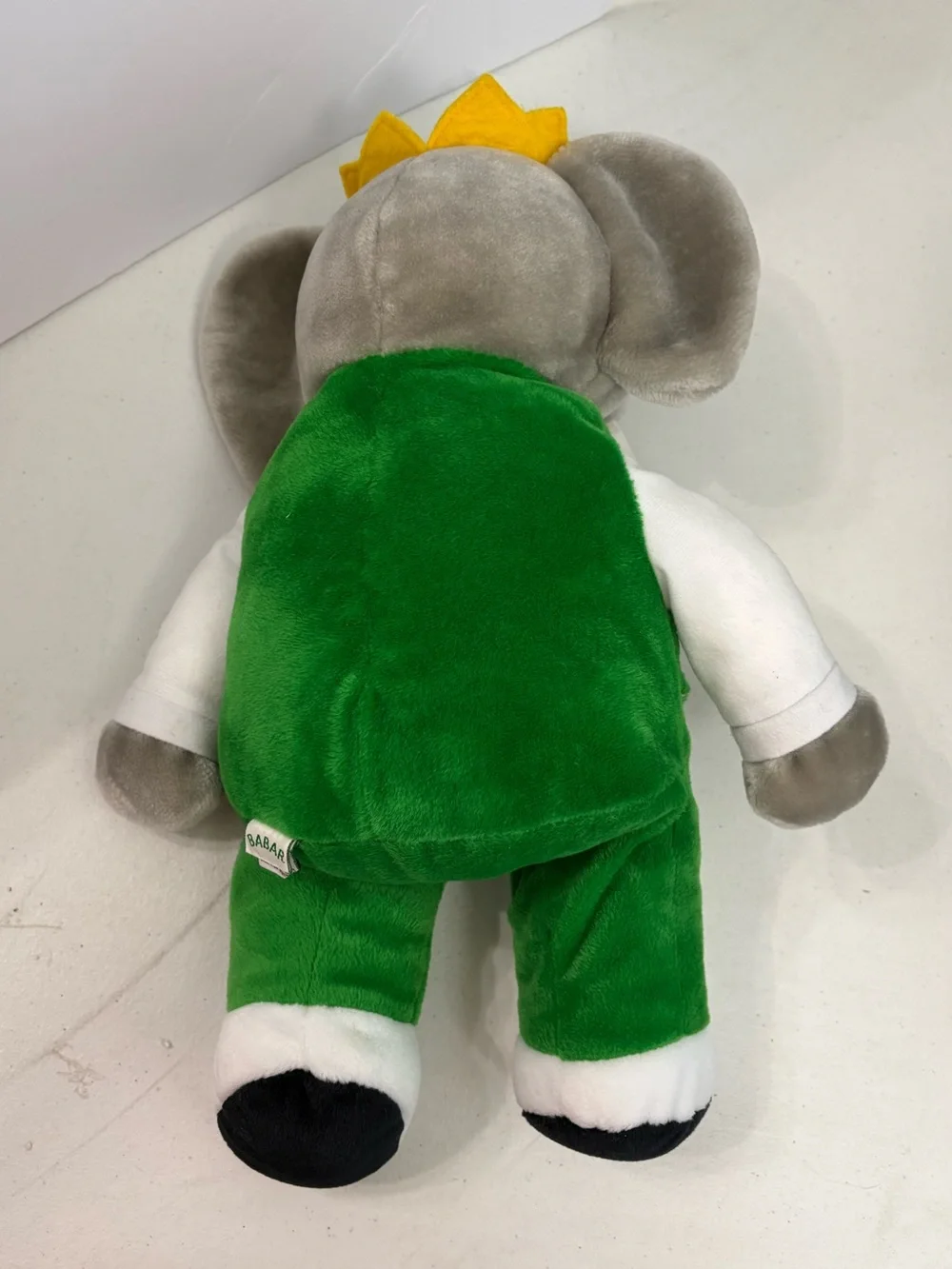 Vintage Gund Babar Elephant Green Suit Plush Stuffed Animal Toy 1988